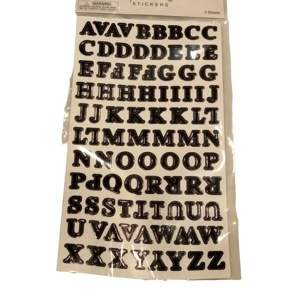 Paper Studio Black Alphabet Stickers 250522 New
